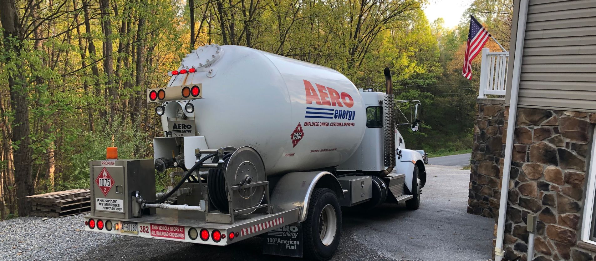 Aero Energy truck makes a fuel delivery.