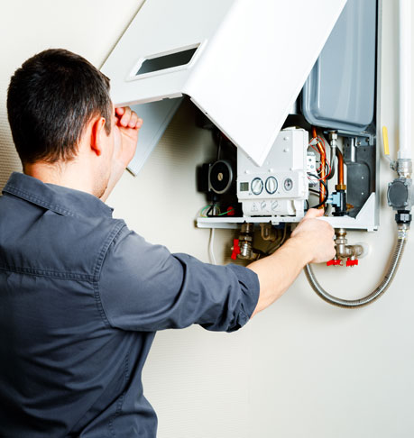 Repair of a gas boiler