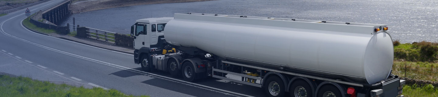 Fuel tanker on the road