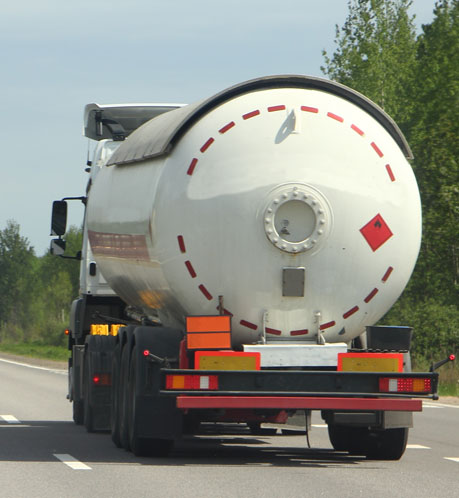 Semi Truck with Propane Tank